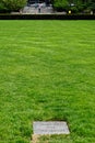 Freshly-mowed green lawn at the Central Park Conservatory Garden Royalty Free Stock Photo